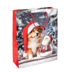 Пакет подарунковий "Новий Рік" 2577-4 розмір 18х21,5х8 см