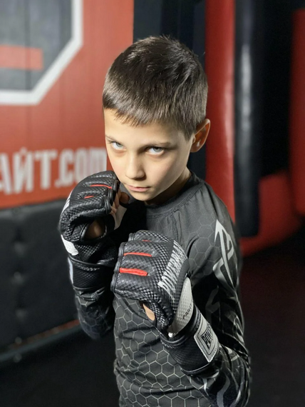 Рукавиці для MMA PowerPlay 3075 Чорні-Білі XL | Зображення 7