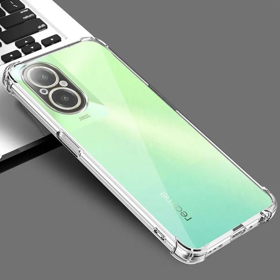 TPU чохол GETMAN Ease logo посилені кути Full Camera для Realme C67 4G Безбарвний (прозорий) | Зображення 4