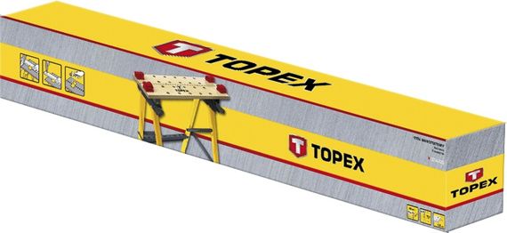 Верстак TOPEX, 60 x 24 x 80 см, раб. поверхность ДВП, нагрузка 100 кг (07A420) | Зображення 1
