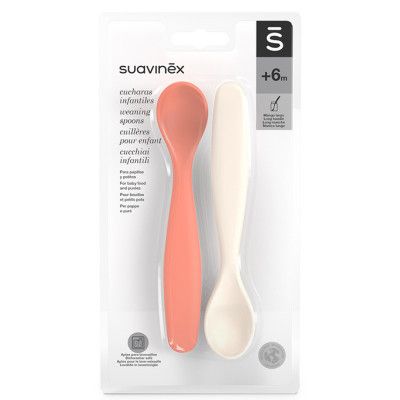 Набір дитячого посуду Suavinex Go natural, ложок, червоно-бежевий, 2 шт. (308049) | Зображення 2