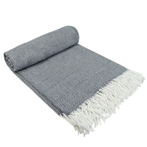 Плед Home Line 66113 Україна 140x200  Поліестер, Бавовна Синій