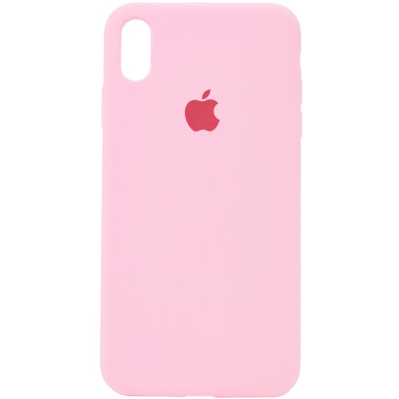 Чехол Silicone Case Full Protective (AA) для Apple iPhone XS Max (6.5") Рожевий/Light pink