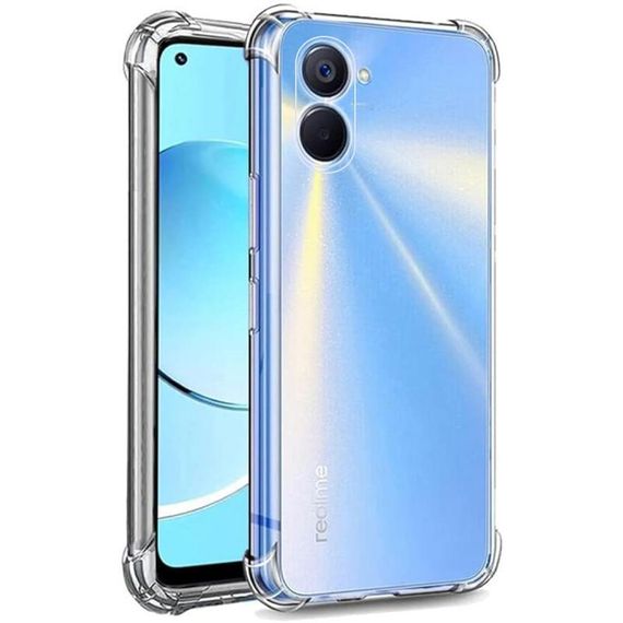 TPU чехол GETMAN Ease logo усиленные углы Full Camera для Realme 10 4G Бесцветный (прозрачный)