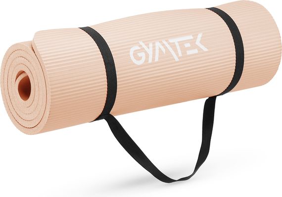 Килимок (мат) для фітнесу та йоги Gymtek NBR 1,5см персиковий | Зображення 5