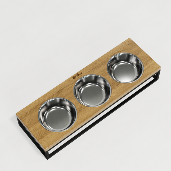 Миски на подставке для котов и маленьких собак Hollky Base Bar (3 × 0,45 л) Bar-54187-BLNT | Зображення 7