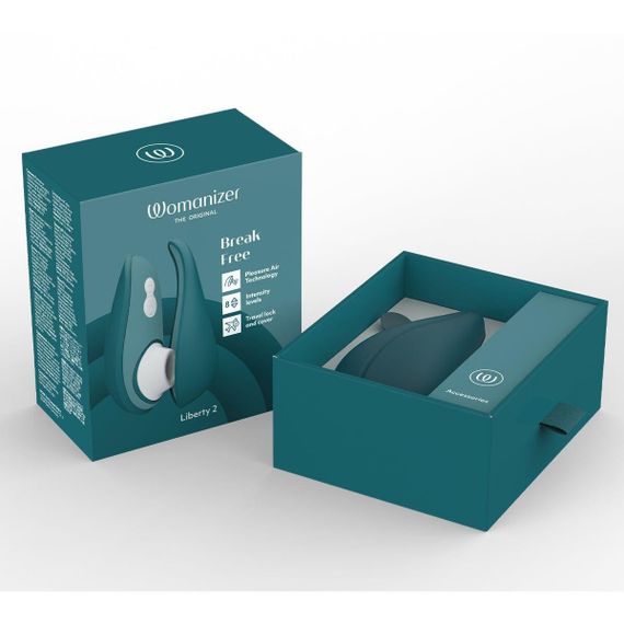 Вакуумний кліторальний стимулятор Womanizer Liberty 2 Dark Petrol, 8 режимів, магнітна кришечка sexstyle | Зображення 7