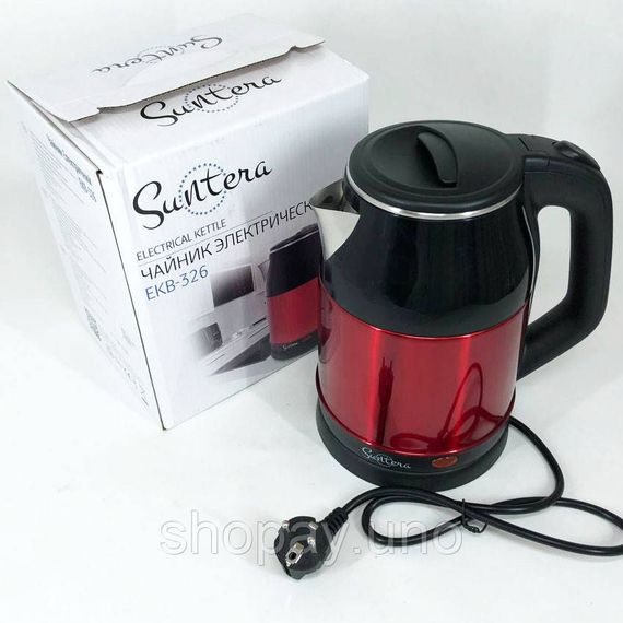 Електричний чайник із сучасним зовнішнім виглядом Suntera EKB-326R 1500 Вт 1.8 л, Гарний електрочайник OS-56 | Зображення 5