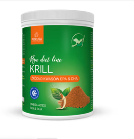 Сублимированная мука из криля для собак и кошек, Pokusa RawDietLine Krill источник кислот Омега, ЭПК и ДГК 700 грам