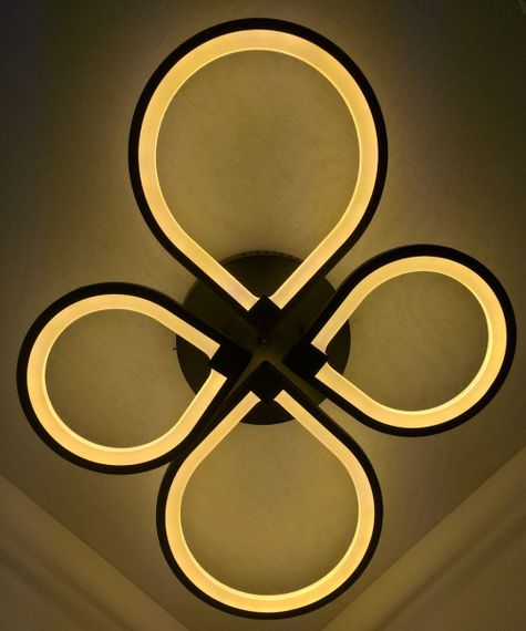 Люстра світлодіодна стельова LED світильник для квартири на стелю лед 25149 Чорний 13х57х73 см. | Зображення 1