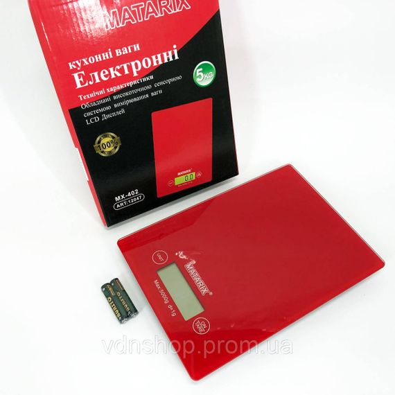 Компактные кухонные весы для удобства приготовления пищи Matarix MX-402 5 кг, Весы для кухни в граммах UE-42 | Зображення 4