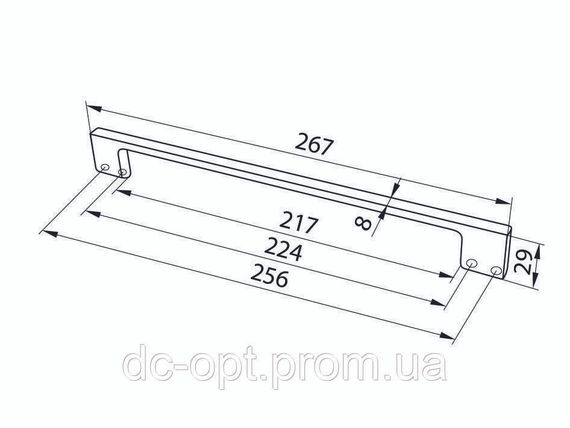 Ручка D-705/224-256 BLKM Черный Матовый BIG ДС СтандартЛайн | Зображення 2