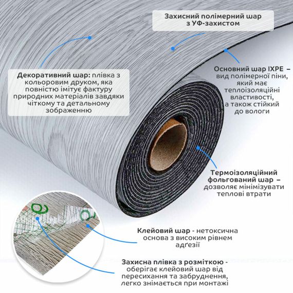 Напольное виниловое самоклеющееся покрытие в рулоне 3000*600*1,5мм SW-00001816 | Зображення 1