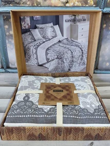 Покрывало-пике летнее Irina home Lantis 220х240см Вафельное