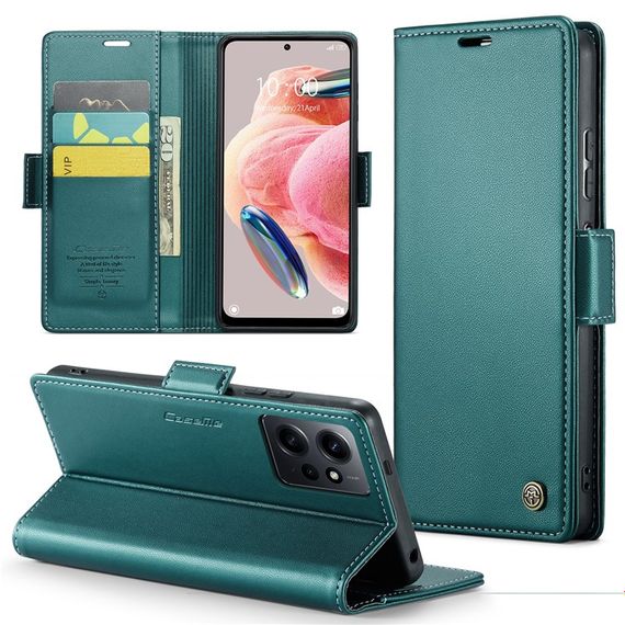 Шкіряний чохол-книжка Retro Case для Xiaomi Redmi 12 колір Зелений