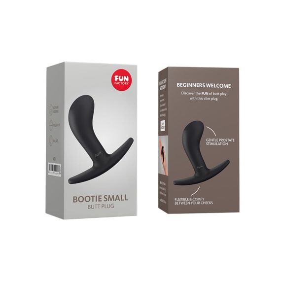 Анальна пробка Fun Factory BOOTIE S, чорна, діаметр 2,8 см, тонкий обмежувач | Зображення 4