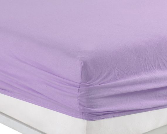 Простынь 90x200см трикотаж (джерси) на резинке с наволочками Фиолетовая | Зображення 2