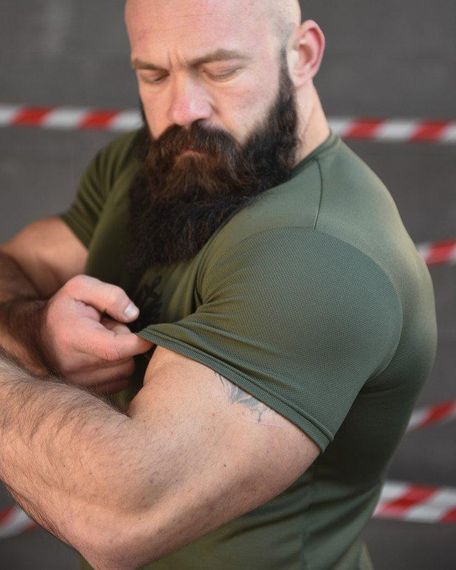 Тактична потоотводна футболка SABUR череп олива ВТ6557 | Зображення 5