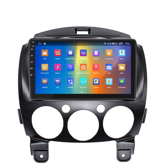 Штатная магнитола 9" Lesko для Mazda Demio III (DE) 2007-2014 4/64Gb CarPlay 4G Wi-Fi GPS Prime IPS Мазда | Зображення 1