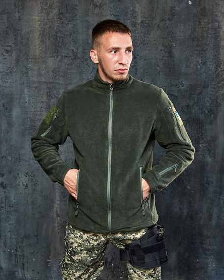 Тактична флісова кофта хакі M XL | Зображення 4