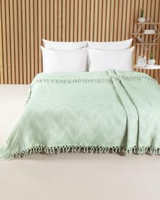 Покрывало Saheser Zick - Zack 180 х 220 см. Mint