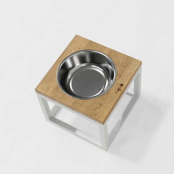 Миска на підставці для великих собак Hollky Base Solo XL (1 × 1,8 л) Solo XL-262620-WHNT | Зображення 4