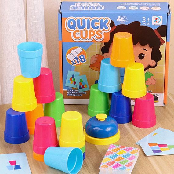 Настільна інтерактивна гра Ummi 22051 Quick Cups Blue / Orange | Зображення 2