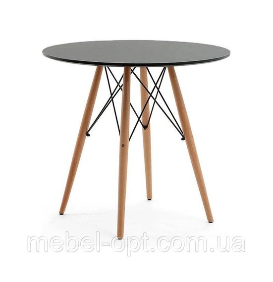 Стіл Етна МДФ сірий круглий 80 см, дизайн Eames DSW Table