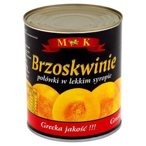 Персики консервированные в сиропе половинками в ж/б M&K (Польша), 820 г