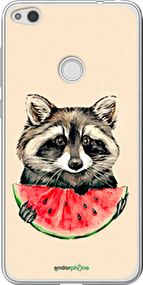 Чохол на Huawei P8 Lite (2017) Єнотик з кавуном "4605t-777-2448"
