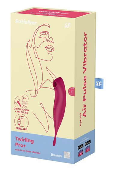 Смарт-вібратор для клітора з вакуумною стимуляцією Satisfyer Twirling Pro+ dark red | Зображення 6