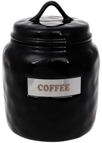 Банка фарфорова Necollie "Coffee" 1500мл, чорна