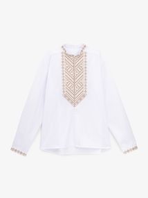 Сорочка вишиванка чоловіча Владислав 47 Білий shop (2000999394980)