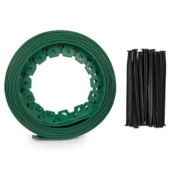 Бордюр газонний Bradas EASY BORDER 40 мм х 10 м з комплектом кілків зелений OBEGR4010SET | Зображення 3