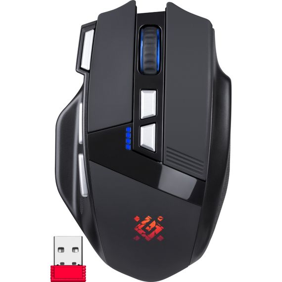 Мишка Defender Knight GM-885, бездротова, ігрова, 8кн., 3200 dpi., 400 mAh, чорна | Зображення 3