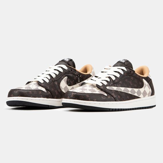 Чоловічі кросівки Air Jordan 1 Low x Travis Scott x Louis Vuitton (топ якість) 43 | Зображення 2