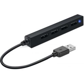 Концентратор Speedlink SNAPPY SLIM USB Hub, 4-Port, USB 2.0, Passive, Black (SL-140000-BK) (SL-140000-BK)