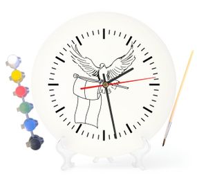 Детский набор для творчества часы раскраска Голубь мира 30 см (Г0164)