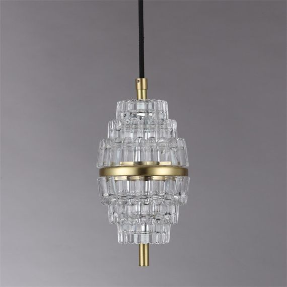 Люстра світлодіодна підвісна LED світильник для квартири на стелю лед 26715 Латунь 30-200х11х11 см.