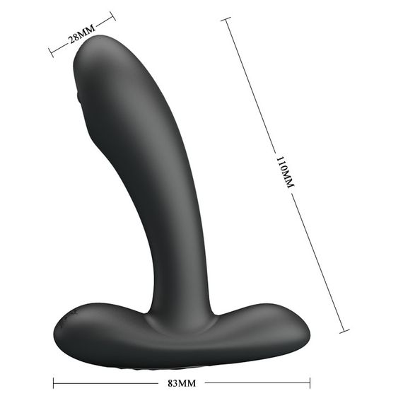Массажер простаты Pretty Love Remington с пульсацией, черный, 11 х 2.8 см Sex Aura | Зображення 7