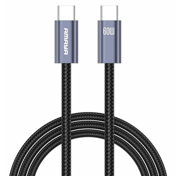 Дата кабель Amaya CC62 Type-C to Type-C 60W (2m) Gray