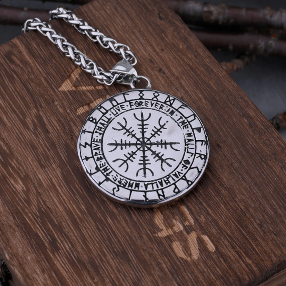 Кулон підвіска Vikings Valknut амулет у скандинавському стилі з ланцюжком - Silver | Зображення 3