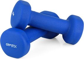 Гантелі для фітнесу неопренові Gymtek Queenfit 2х1,5кг світло-синій