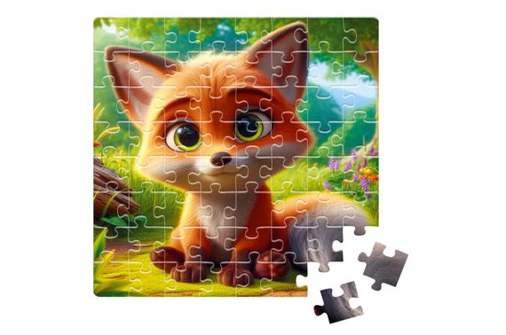 Пазли De.tail. Допитливе лисеня. 64 деталі DT1234-07 (укр) Vladi Toys | Зображення 2