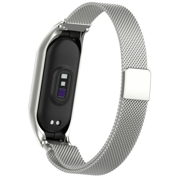 Ремінець Milanese Loop Design для Xiaomi Mi Band 5/6 Срібний | Зображення 1