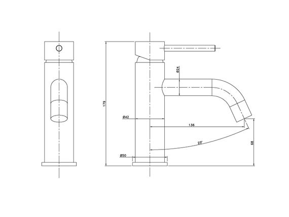 Змішувач для умивальника ASIGNATURA Delicate чорний (15501602) | Зображення 1