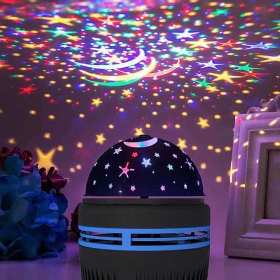 RGB кольорова зіркова проекційна лампа, що обертається чарівна куля | Зображення 4