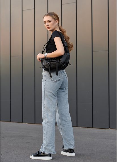 Жіноча сумка бананка Sambag Dynamicdart чорна 38 × 21 × 7 см (80411001) | Зображення 8