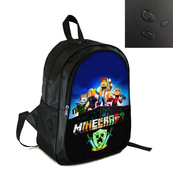 Рюкзак міський/шкільний 38×28см з принтом Minecraft Кріпер дитячий, підлітковий, спортивний (4162)