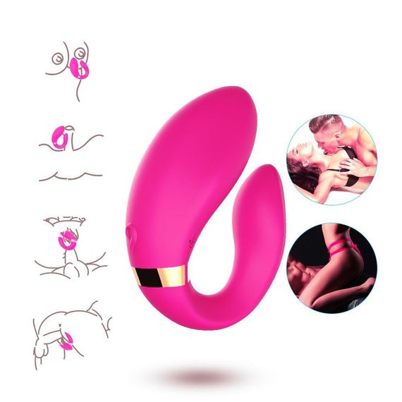 Вібратор для двох Crescent light pink Sex Aura | Зображення 5